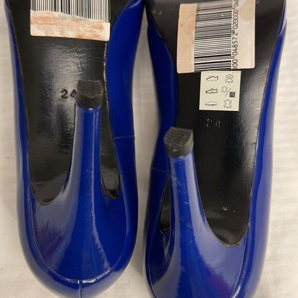 JUNYA WATANABE Comme des Garcons Pump Heels Shoes Royal Blue Size 7 - Picture 9 of 11